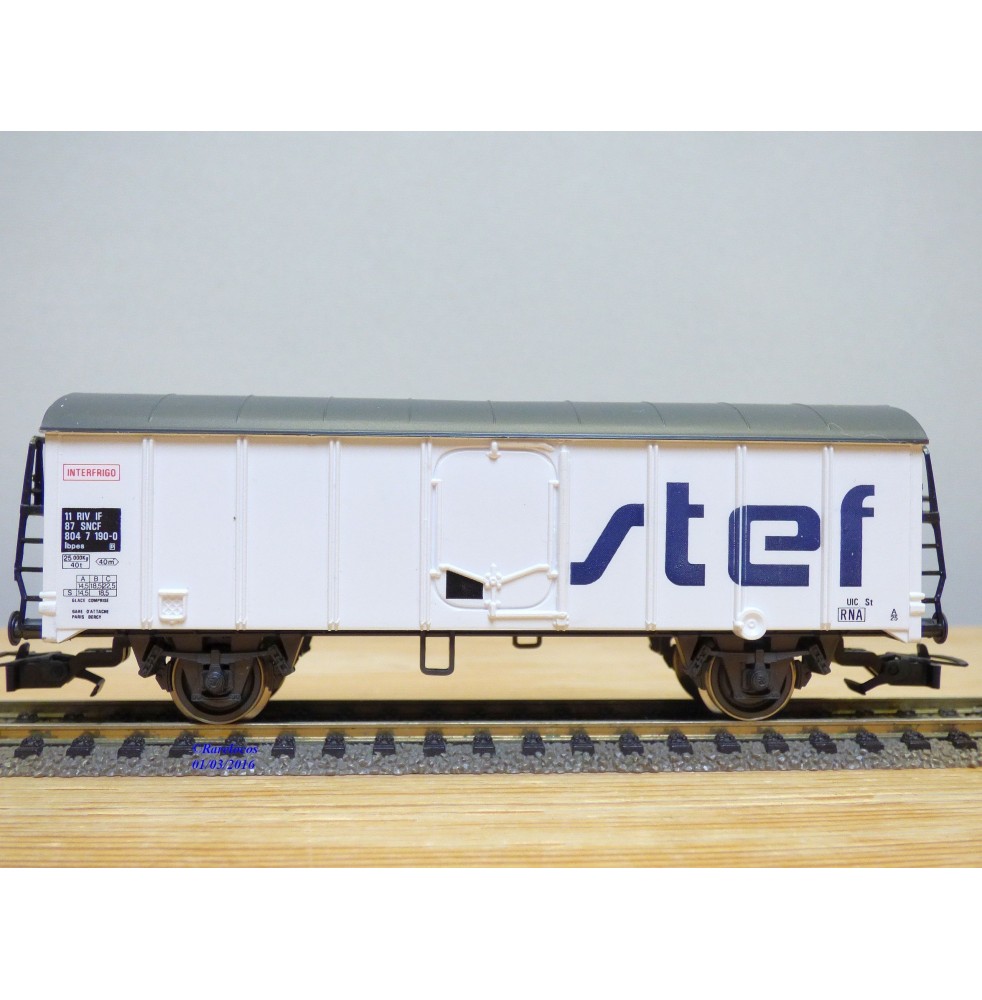 RIVAROSSI véro 2444,  wagon réfrigérant   type  Ibpes   STEF  SNCF   neuf   BO
