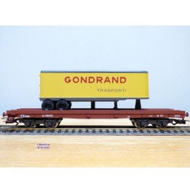 RIVAROSSI  véro 2033,  wagon plat   type  Poz 1920  et semi remorque GONDRAND  FS  neuf    BO
