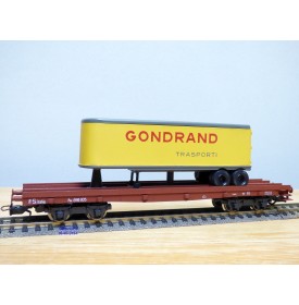 RIVAROSSI  véro 2033,  wagon plat   type  Poz 1920  et semi remorque GONDRAND  FS  neuf    BO