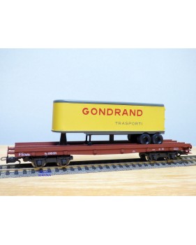 RIVAROSSI  véro 2033,  wagon plat   type  Poz 1920  et semi remorque GONDRAND  FS  neuf    BO