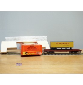 RIVAROSSI  véro 2033,  wagon plat   type  Poz 1920  et semi remorque GONDRAND  FS  neuf    BO