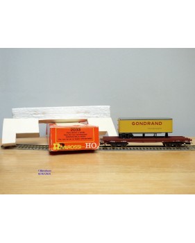 RIVAROSSI  véro 2033,  wagon plat   type  Poz 1920  et semi remorque GONDRAND  FS  neuf    BO
