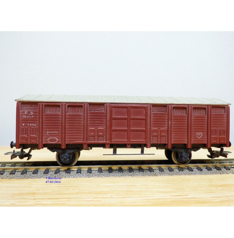 RIVAROSSI véro CF,  wagon couvert long à 2 essieux   type F 1946   FS   
