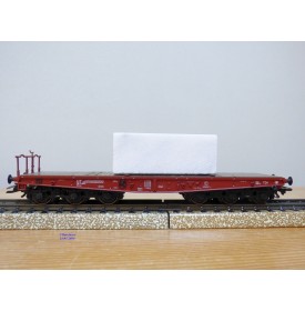 Märklin 48662,  wagon plat pour charges lourdes type Salmmp chargé d' un bloc de marbre  véritable  FS   neuf    BO 