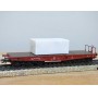 Märklin 48662,  wagon plat pour charges lourdes type Salmmp chargé d' un bloc de marbre  véritable  FS   neuf    BO 