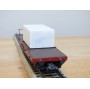 Märklin 48662,  wagon plat pour charges lourdes type Salmmp chargé d' un bloc de marbre  véritable  FS   neuf    BO 