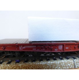Märklin 48662,  wagon plat pour charges lourdes type Salmmp chargé d' un bloc de marbre  véritable  FS   neuf    BO 