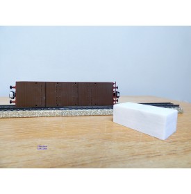 Märklin 48662,  wagon plat pour charges lourdes type Salmmp chargé d' un bloc de marbre  véritable  FS   neuf    BO 