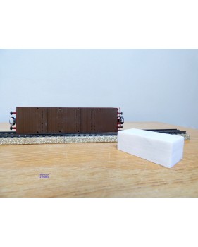 Märklin 48662,  wagon plat pour charges lourdes type Salmmp chargé d' un bloc de marbre  véritable  FS   neuf    BO 