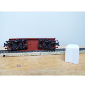 Märklin 48662,  wagon plat pour charges lourdes type Salmmp chargé d' un bloc de marbre  véritable  FS   neuf    BO 