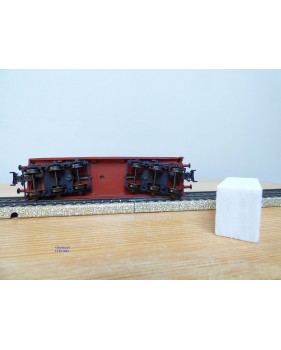 Märklin 48662,  wagon plat pour charges lourdes type Salmmp chargé d' un bloc de marbre  véritable  FS   neuf    BO 