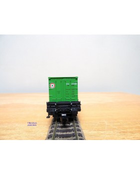 FLEISCHMANN  5250 K , wagon plat à ranchers conteneurs  type Res 687  conteneurs 40' OCL et 20' EVERGREEN   DB BO