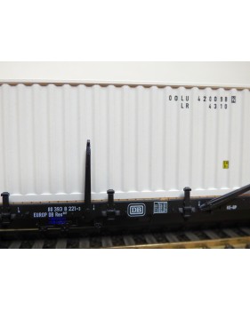 FLEISCHMANN  5250 K , wagon plat à ranchers conteneurs  type Res 687  conteneurs 40' OCL et 20' EVERGREEN   DB BO