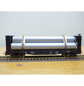 RIVAROSSI  véro 2206, wagon plat pour transport de tubes  ( flat car ) Illinois Central   BO