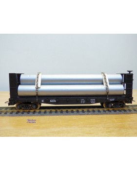 RIVAROSSI  véro 2206, wagon plat pour transport de tubes  ( flat car ) Illinois Central   BO
