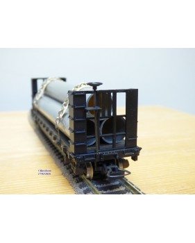RIVAROSSI  véro 2206, wagon plat pour transport de tubes  ( flat car ) Illinois Central   BO