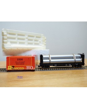 RIVAROSSI  véro 2206, wagon plat pour transport de tubes  ( flat car ) Illinois Central   BO