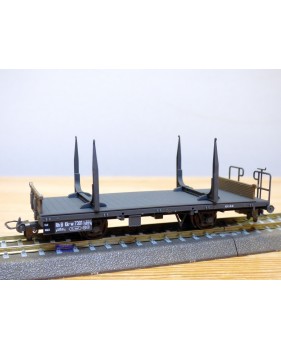 BEMO 2264 101, wagon plat porte grumes  type Kk-w  N° 7301  RhB  neuf  BO