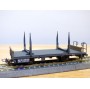 BEMO 2264 101, wagon plat porte grumes  type Kk-w  N° 7301  RhB  neuf  BO