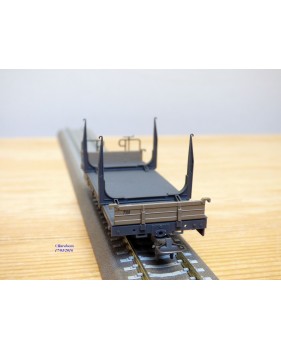 BEMO 2264 101, wagon plat porte grumes  type Kk-w  N° 7301  RhB  neuf  BO