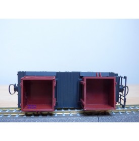 BEMO 2258 117, wagon plat  type Kk-w  N° 7347 chargé de 2 bennes  à gravier   RhB   neuf   BO
