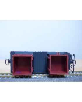 BEMO 2258 117, wagon plat  type Kk-w  N° 7347 chargé de 2 bennes  à gravier   RhB   neuf   BO
