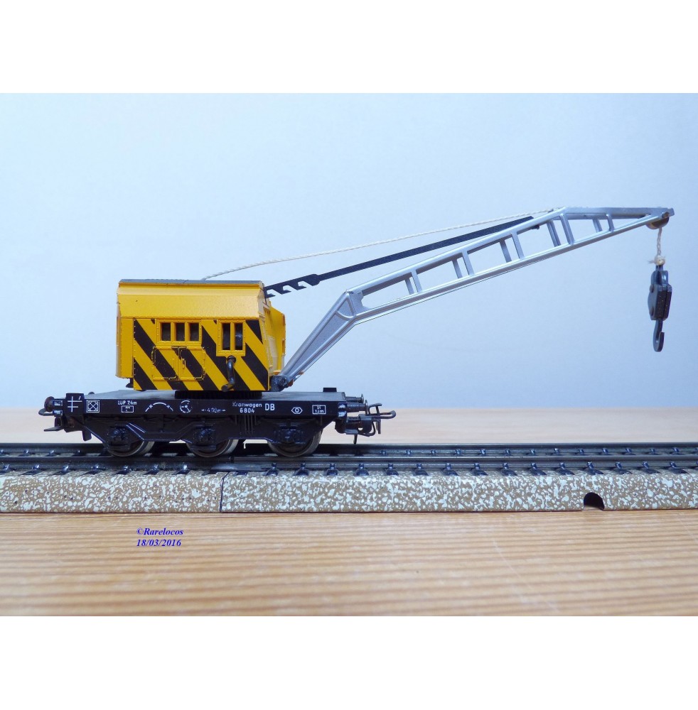 Primex 4556 ( Märklin 4611 ),  wagon grue KRUPP ARDELT  jaune  DB