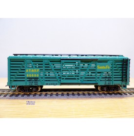 RIVAROSSI  véro 2259, wagon à claire voie  ( cattle car / stock  ) Santa Fe  AT&SF  neuf  BO