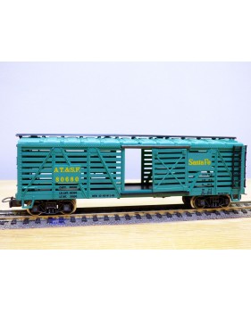 RIVAROSSI  véro 2259, wagon à claire voie  ( cattle car / stock  ) Santa Fe  AT&SF  neuf  BO