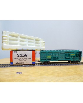 RIVAROSSI  véro 2259, wagon à claire voie  ( cattle car / stock  ) Santa Fe  AT&SF  neuf  BO