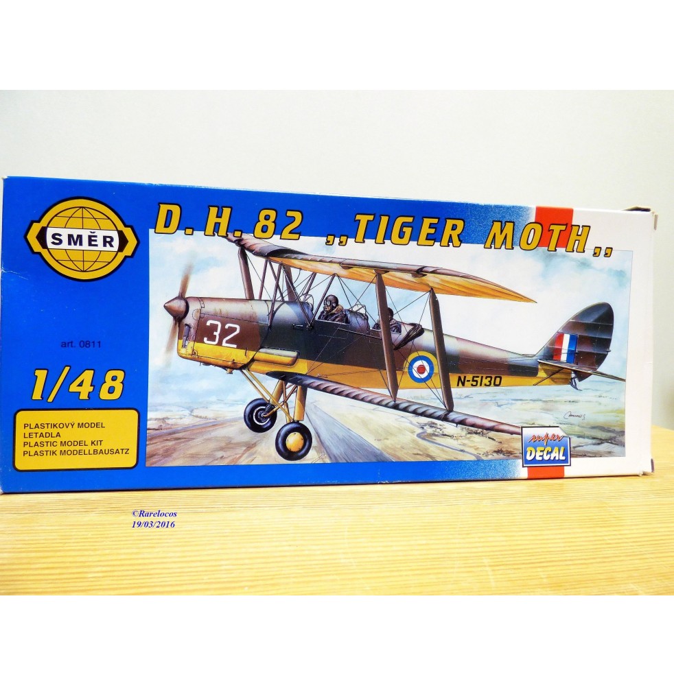 SMER 0811,  biplan britannique  DE HAVILAND 82  " Tiger Moth "   neuf    BO 1/48