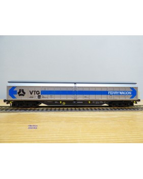 ROCO 4380,  wagon couvert à parois coulissantes pour trafic transmanche FERRYWAGON   VTG    DB   Neuf   BO