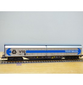 ROCO 4380,  wagon couvert à parois coulissantes pour trafic transmanche FERRYWAGON   VTG    DB   Neuf   BO