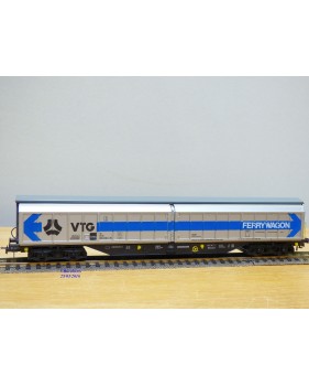 ROCO 4380,  wagon couvert à parois coulissantes pour trafic transmanche FERRYWAGON   VTG    DB   Neuf   BO