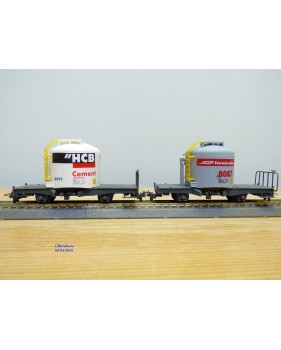 BEMO HOm  7460 150,  Coffret 4  wagons silos à ciment type Uce Mohrenköpfe  RhB   BO 