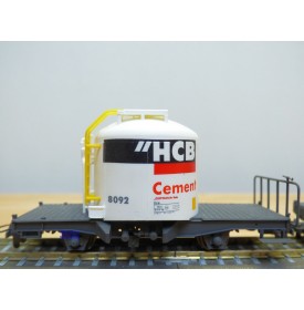 BEMO HOm  7460 150,  Coffret 4  wagons silos à ciment type Uce Mohrenköpfe  RhB   BO 