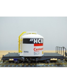 BEMO HOm  7460 150,  Coffret 4  wagons silos à ciment type Uce Mohrenköpfe  RhB   BO 