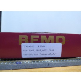 BEMO HOm  7460 150,  Coffret 4  wagons silos à ciment type Uce Mohrenköpfe  RhB   BO 
