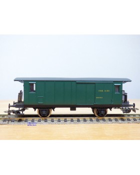 RIVAROSSI véro  V 651,  fourgon à 2 essieux  à plate formes d'extrémité type D651   FNM   BO