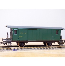 RIVAROSSI véro  V 651,  fourgon à 2 essieux  à plate formes d'extrémité type D651   FNM   BO