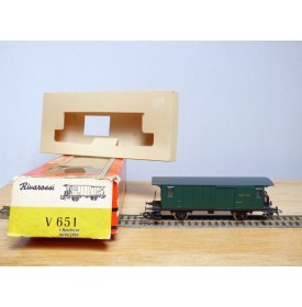 RIVAROSSI véro  V 651,  fourgon à 2 essieux  à plate formes d'extrémité type D651   FNM   BO