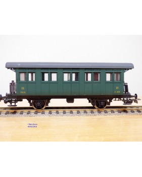 RIVAROSSI véro  V 501,  voiture à 2 essieux  à plate formes d'extrémité  de 3 Cl.  type C 501   FNM   BO