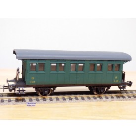 RIVAROSSI véro  V 501,  voiture à 2 essieux  à plate formes d'extrémité  de 3 Cl.  type C 501   FNM   BO