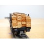 RIVAROSSI véro CT ,  wagon plat à ranchers type T  chargé de bois  FS  BO