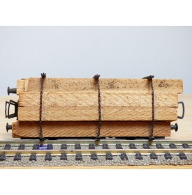 RIVAROSSI véro CT ,  wagon plat à ranchers type T  chargé de bois  FS  BO