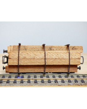 RIVAROSSI véro CT ,  wagon plat à ranchers type T  chargé de bois  FS  BO