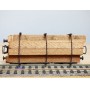 RIVAROSSI véro CT ,  wagon plat à ranchers type T  chargé de bois  FS  BO