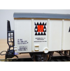 RIVAROSSI  2087,  wagon couvert réfrigérant  type Hgm  ANKER BIER    SBB CFF FFS    neuf    BO
