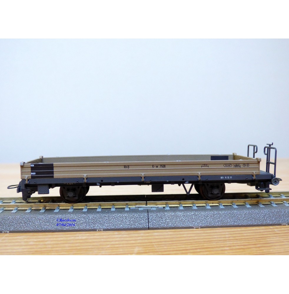 BEMO 2267 108, wagon plat long type K-w  N° 7508  RhB  neuf  BO