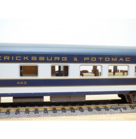 RIVAROSSI  6591, voiture de queue  (smooth side  observation car  )  N° 443   Richmond Fredericksburg & Potomac  BO